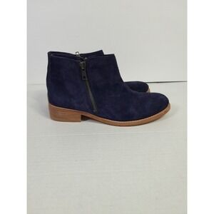 Johnston & Murphy 'Shelby' Suede Booties Boots Sz 7.5 Women Navy